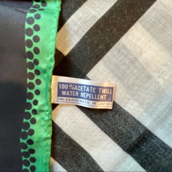 Fabulous Floral Vintage Scarf with Tags Black Green Gold - Picture 8 of 8